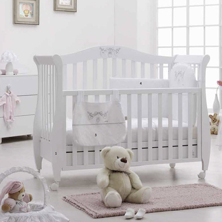 ItalBaby white baby cot with sofa option