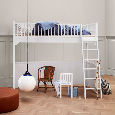  OLIVER FURNITURE Łóżko dziecięce na wysokiej antresoli Seaside Classic Loft Bed 90x200 cm