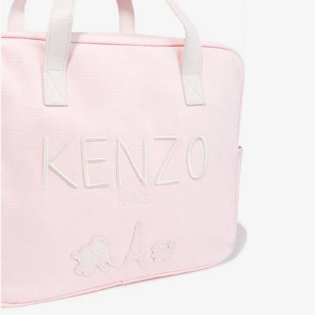 KENZO Kids Torba na akcesoria niemowlęce z matą do przewijania pudrowy róż