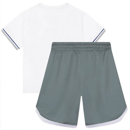BOSS KIDS Boys white and green t-shirt and shorts set MINI MI