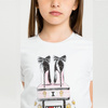 TWINSET T-shirt dziewczęcy z krótkim rękawem z nadrukiem 