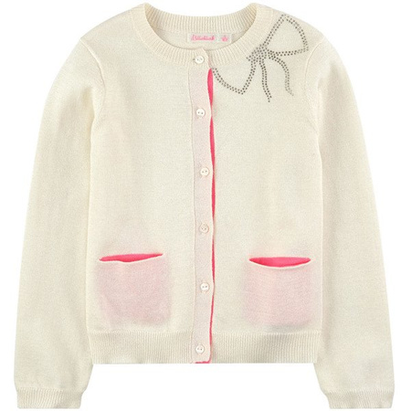 Billieblush Kardigan dziewczęcy ozdobiony ivory