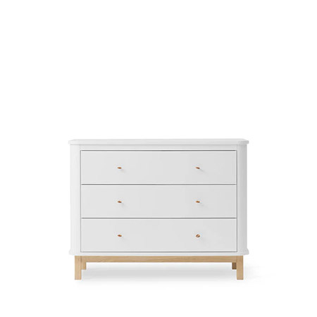 OLIVER FURNITURE WOOD Комод, білий/дуб