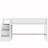 LIFETIME Kidsrooms Mid Sleeper Bed with stairs 128 cm, white