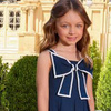 SARAH LOUISE Sleeveless Navy Blue Dress