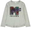 THE MARC JACOBS T-shirt dziewczęcy z długim rękawem szary