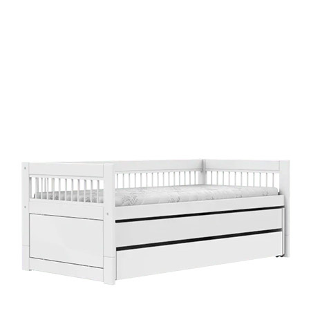 LIFETIME Kidsrooms Cabin Bed incl. Guest Bed and Bed Drawer, white