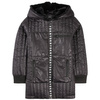 DKNY Girls black hooded coat