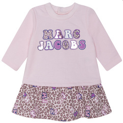 THE MARC JACOBS Sukienka niemowlęca z długim rękawem różowa z nadrukiem