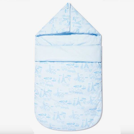 KENZO Kids Baby boys organic cotton sleeping nest pastel blue