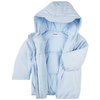 KENZO Kids Baby Boys cross-logo puffer coat in blue