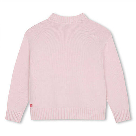 BILLIEBLUSH Pink girls' sweater with diamond appliqué