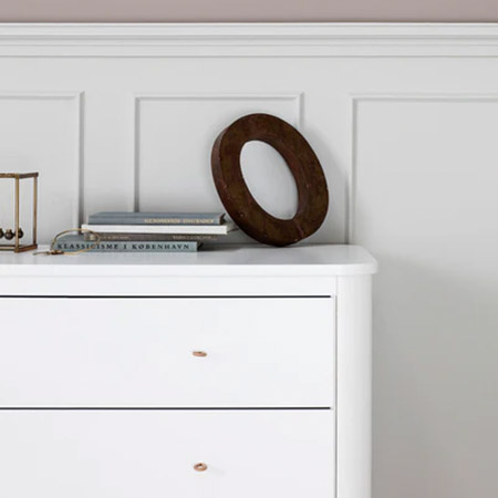 OLIVER FURNITURE WOOD Komoda dziecięca z trzema szufladami, white