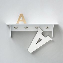 OLIVER FURNITURE Seaside Shelf for a Children's Room, White