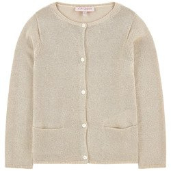LILI GAUFRETTE Kardigan dziewczęcy złoty