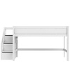 LIFETIME Kidsrooms Kid's Mid Sleeper Bed with stairs 120x200 cm, white