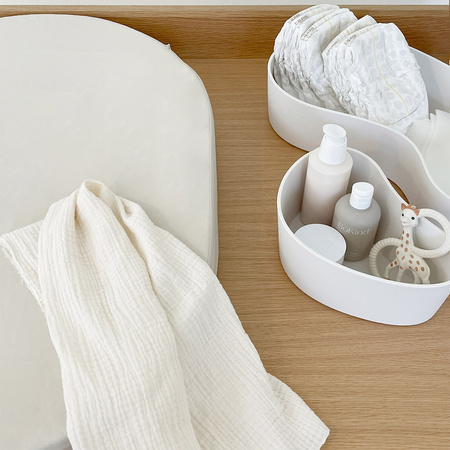 We Are Bitte Oval Changing Pad, Stone