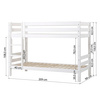 HOPPEKIDS  ECO Luxury łóżko piętrowe z pionową drabinką 90x200cm