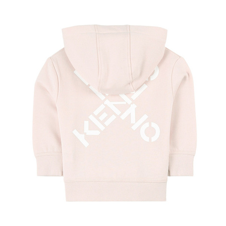 KENZO Kids Bluza dziewczęca z kapturem jasno-różowa logo