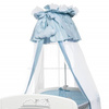 PICCI Lollipop Baldachim do łóżeczka dziecięcego biało-błękitny z kokardą