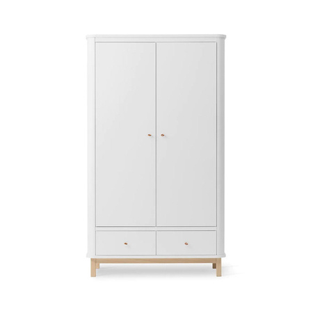 OLIVER FURNITURE Wood Дводверна дитяча шафа-купе білого кольору