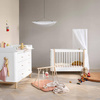 OLIVER FURNITURE WOOD MINI+ COT BED EXCL. JUNIOR KIT, WHITE/OAK