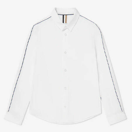 BOSS Kids Boys long sleeve white shirt