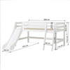 Hoppekids ECO Luxury Low bunk bed with slide and vertical ladder 90x200