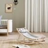 OLIVER FURNITURE Wood Toddler Rocker, oak/grey