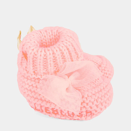 BILLIEBLUSH Pink Knitted Baby Shoes for Girls