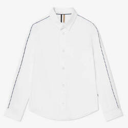 BOSS Kids Boys long sleeve white shirt