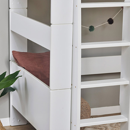 Hoppekids SFK  high bed 90x200 cm, White