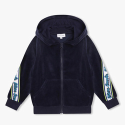 THE MARC JACOBS Boys hooded velour zip-up top