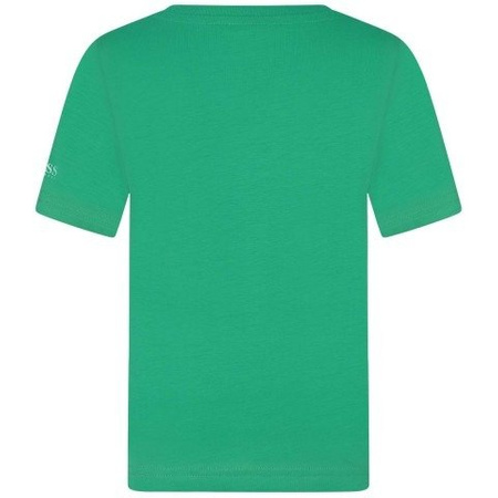 BOSS Kids T-shirt chłopięcy z krókim rękawem z nadrukiem logo zielony