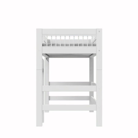 LIFETIME Kidsrooms Łóżko High Sleeper 152 cm z drabinką - Breeze, białe