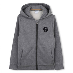 BOSS Kids Boys' Gray Hooded Sweatshirt