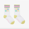 BILLIEBLUSH Girls white socks with colorful print