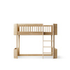  OLIVER FURNITURE WOOD MINI+ LOW LOFT BED 168x62 cm, OAK