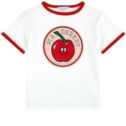 THE MARC JACOBS T-shirt dziewczęcy z nadrukiem biały 