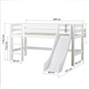 Hoppekids ECO Luxury Low bunk bed with slide and vertical ladder 90x200