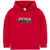 BOSS KIDS Mini Mi Bluza chłopięca z kapturem czerwona