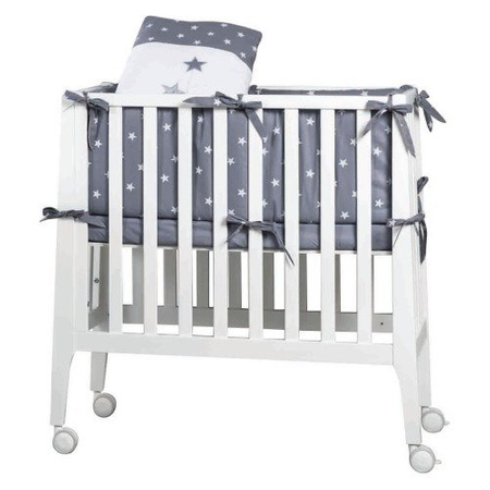 PICCI STELLA Pościel dziecięca do kołyski 4-częściowa szara w kropki