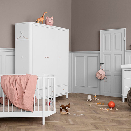 OLIVER FURNITURE Szafa dziecięca trzydrzwiowa WOOD biała