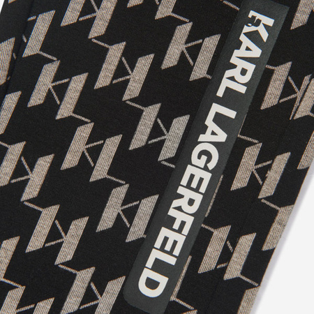 KARL LAGERFELD Kids MINI MI Brown and black Karl monogram tack pants