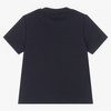 BOSS KIDS T-shirt dziecięcy dla chłopca z krótkim rękawem granatowy