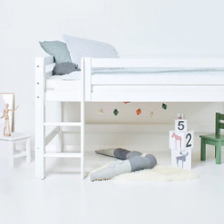 HOPPEKIDS  ECO Luxury łóżko Łóżko na niskiej antresoli z pionową drabinką 90x200cm