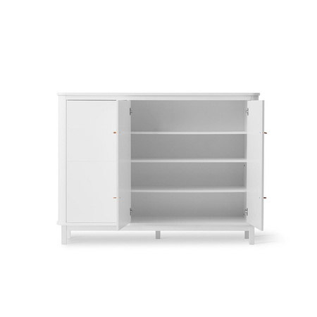 OLIVER FURNITURE Дитячий дерев'яний комод з 3 дверцятами - білий