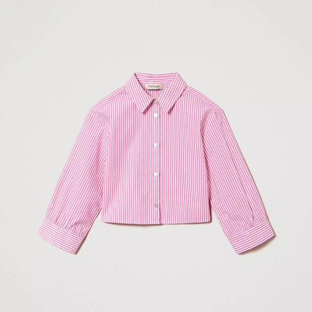 TWINSET Girls striped poplin shirt
