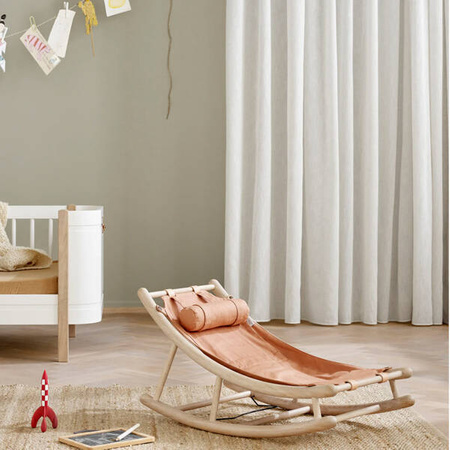 OLIVER FURNITURE WOOD TODDLER ROCKER, OAK/CARAMEL