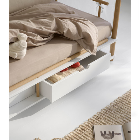 OLIVER FURNITURE CAMP Canopy bed, WHITE/OAK